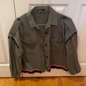 Zara Green Jacket with embellishments